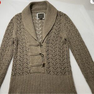 Old Navy Women's XL Lambs Wool Angora Blend Cardigan Vintage Knit Beige